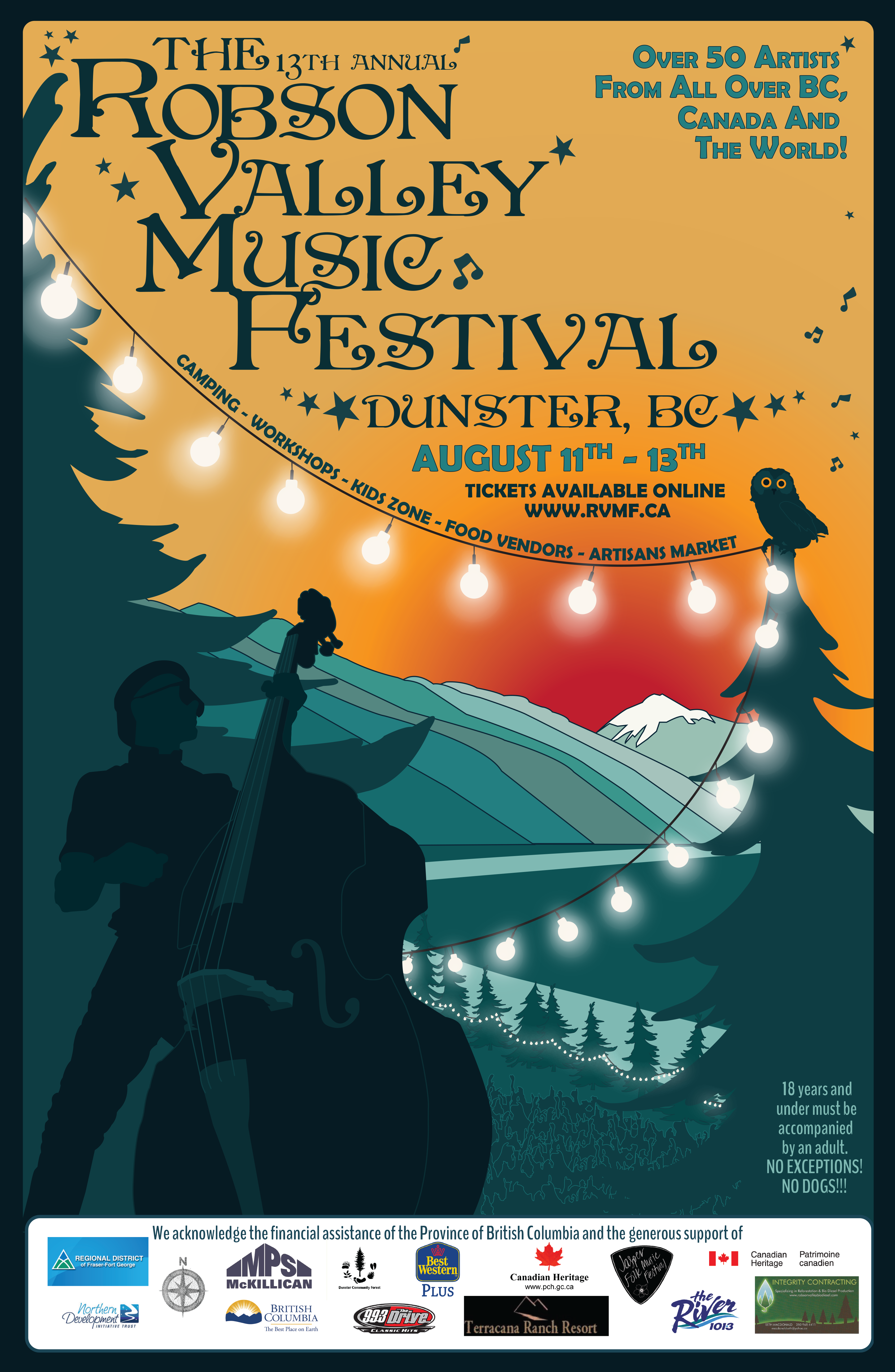 2017 Robson Valley Music Festival Poster